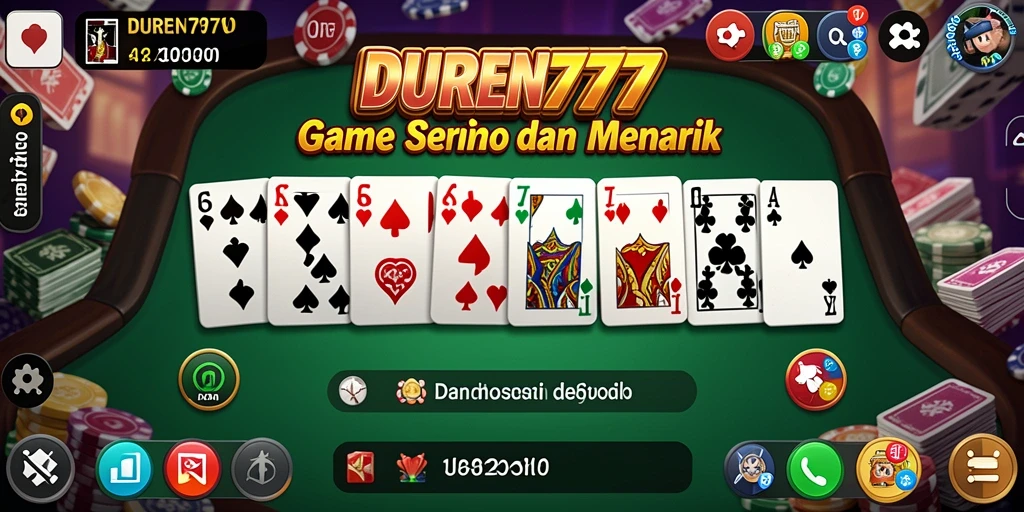 Tampilan gameplay seru DUREN777 dalam aksi permainan Domino.