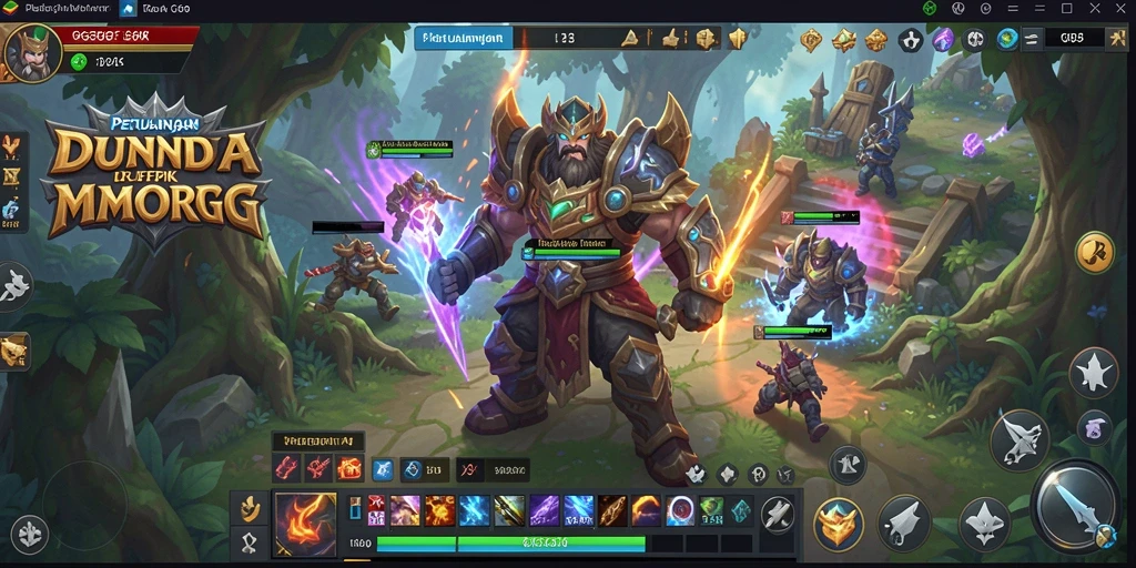Tangkapan layar menunjukkan aksi seru dalam permainan MMORPG.