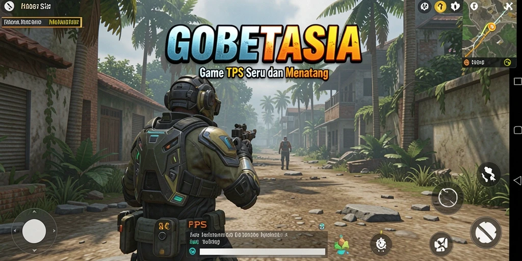 Tampilan gameplay seru dalam GOBETASIA dengan aksi tembak-menembak yang mendebarkan.