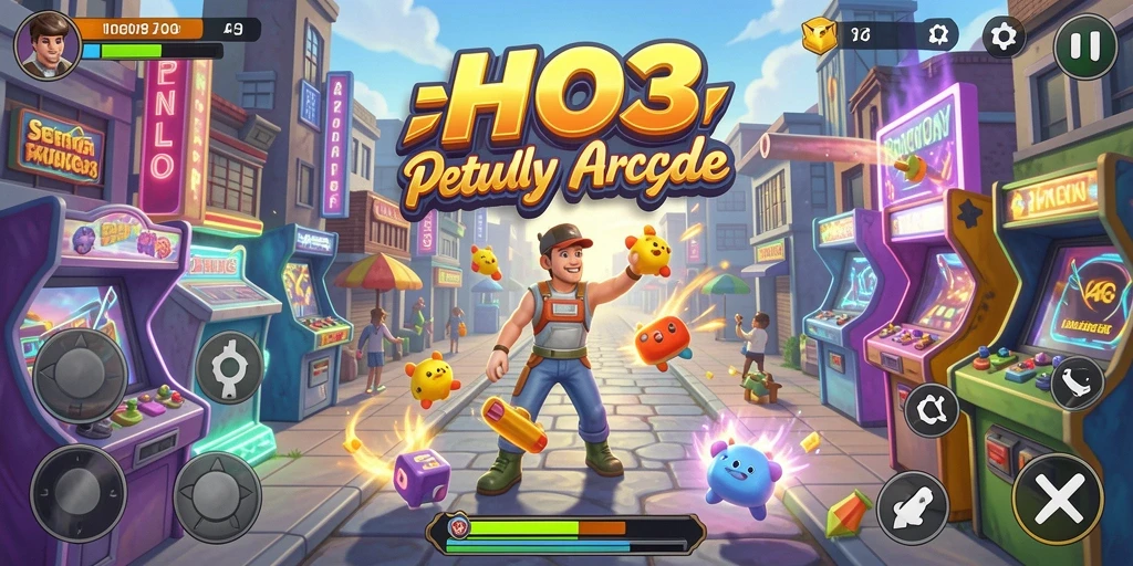 Screenshot utama HO3 menampilkan gameplay Arcade yang seru dan menantang.