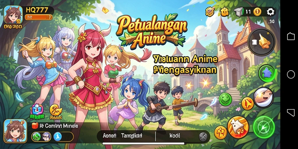 Gameplay HQ777 menghidupkan dunia anime yang penuh warna.