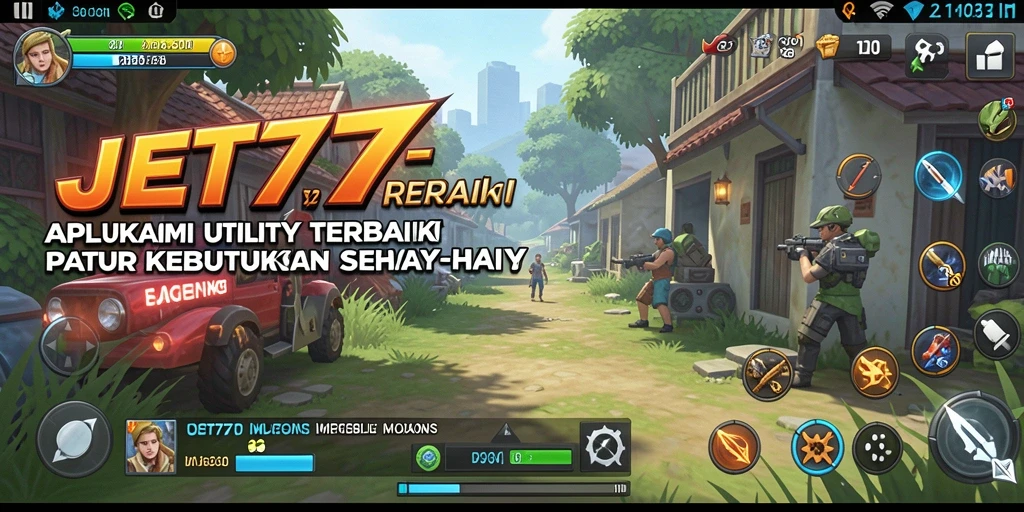Tampilan antarmuka aplikasi JET77 yang intuitif dan menarik.