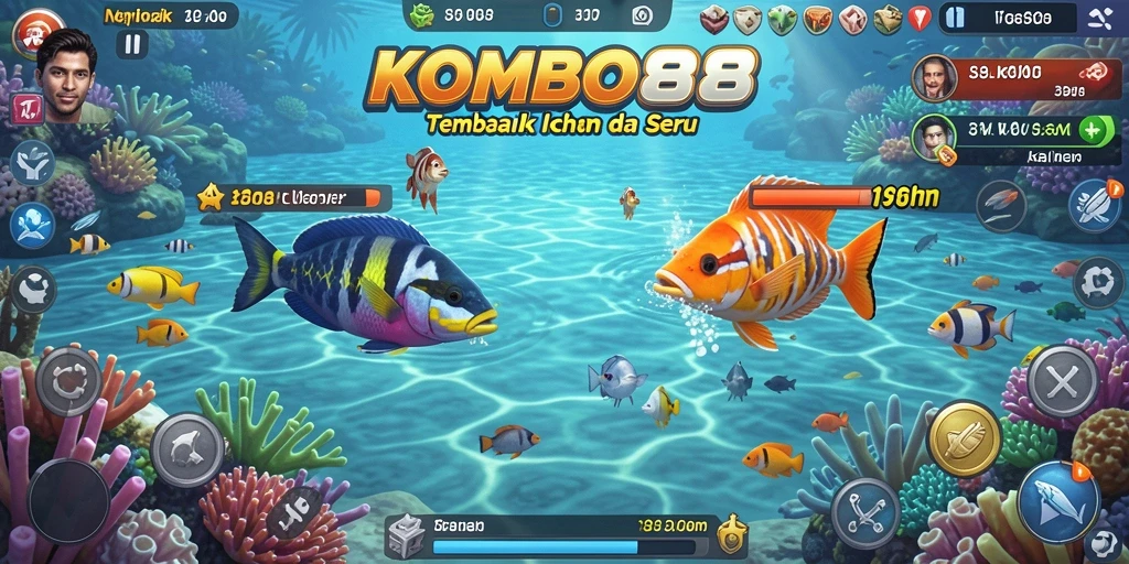 Gameplay seru Tembak Ikan di KOMBO88.