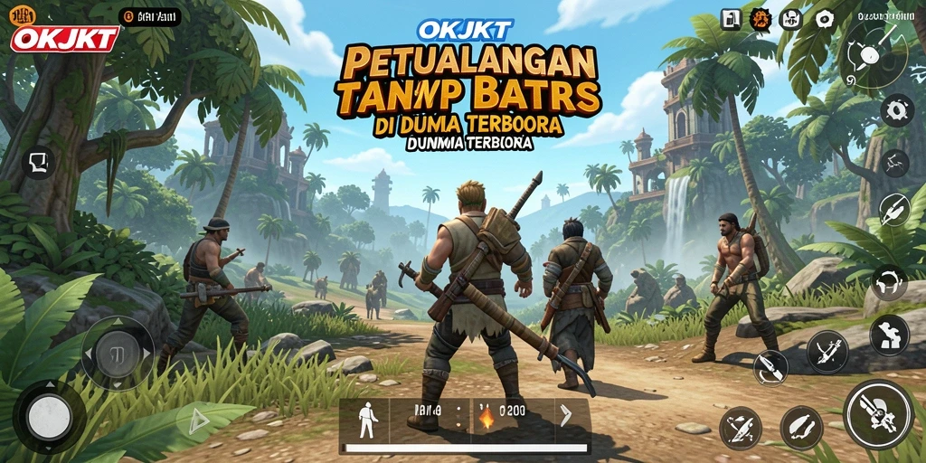 Gameplay seru di dunia terbuka OKJKT dengan beragam aktivitas.