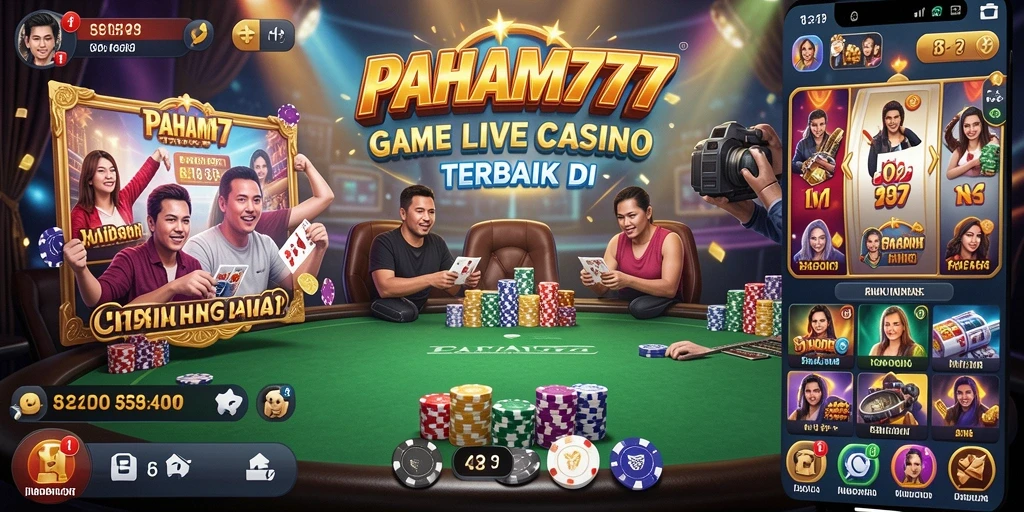Tampilan gameplay Live Casino menarik dari PAHAM777.