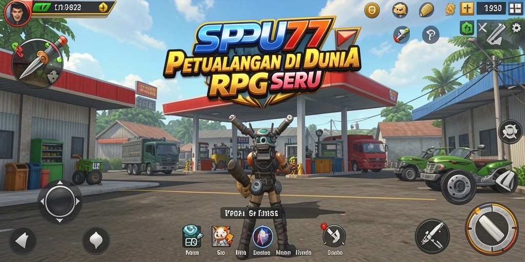 Gameplay seru SPBU77 dengan pertarungan karakter RPG yang epik.
