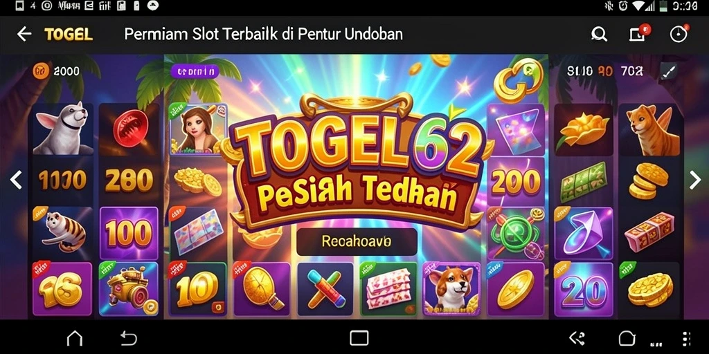 Gameplay seru TOGEL62 dengan berbagai tema slot menarik.