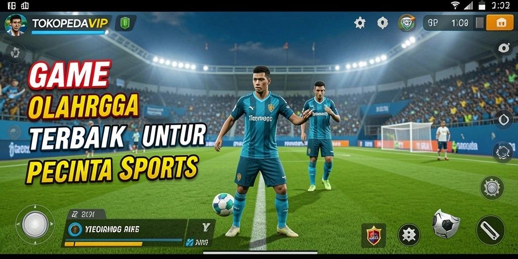Tampilan gameplay seru dari <strong>TOKOPEDIAVIP</strong> yang menggambarkan aksi olahraga yang mendebarkan.